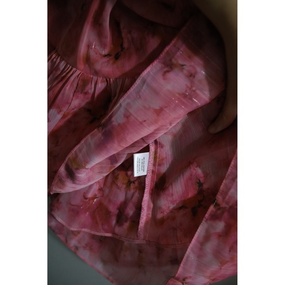 MISA Los Angeles Sastra Pink‎ Floral Halter Tiered Mini Dress, Party, Festival - Picture 5 of 6